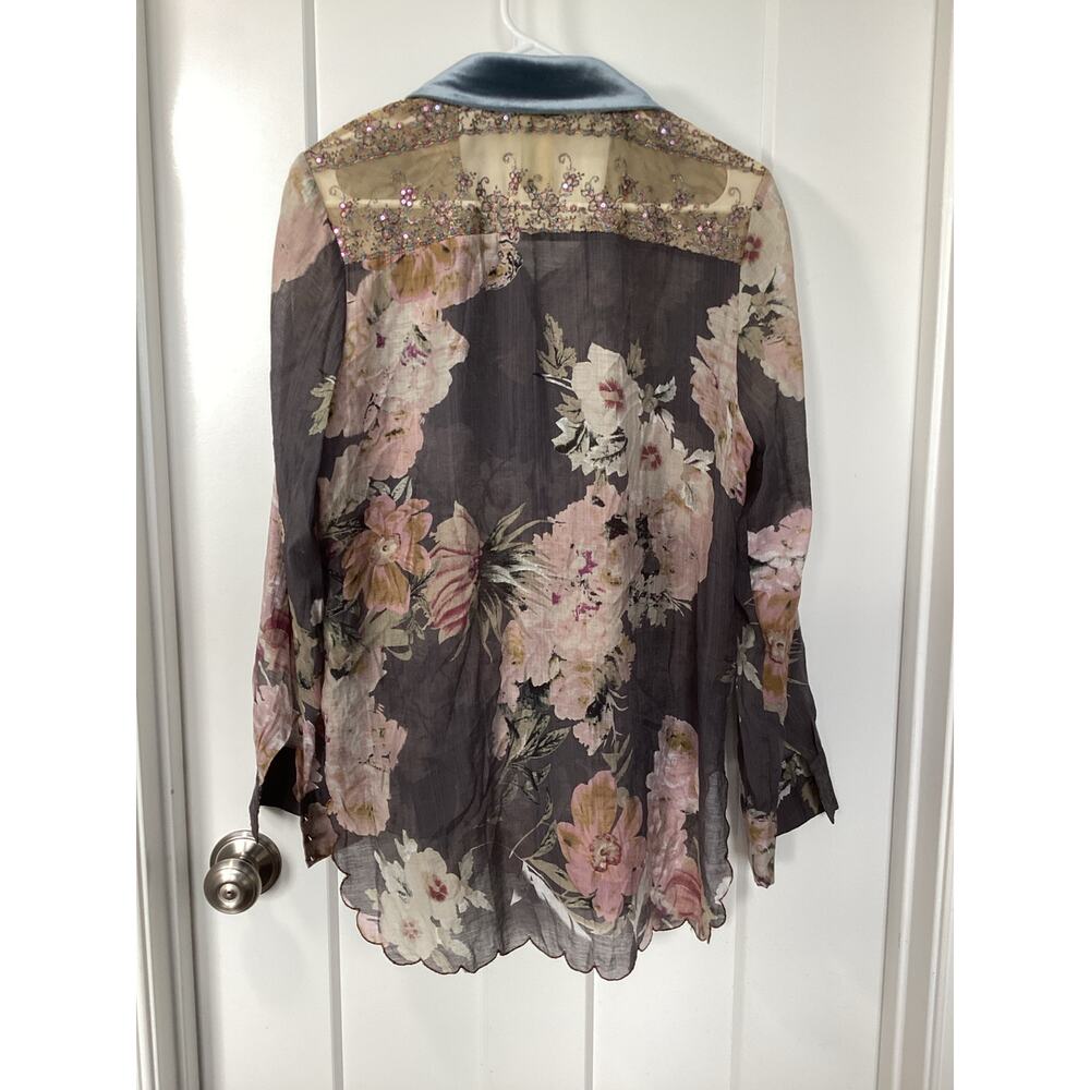 Aratta Silent Journey Multicolor Embroidered Blouse Shirt, detailed, multicolor - Picture 8 of 14